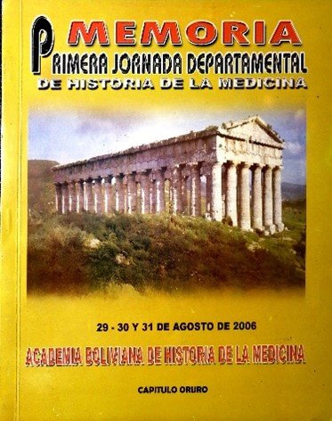 Portada de Primera Jornada Departamental Historia de la Medicina
